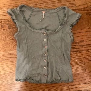 green crop top